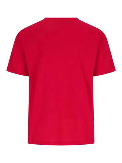 Valentino T-shirt With Chat De La Maison Print In Red