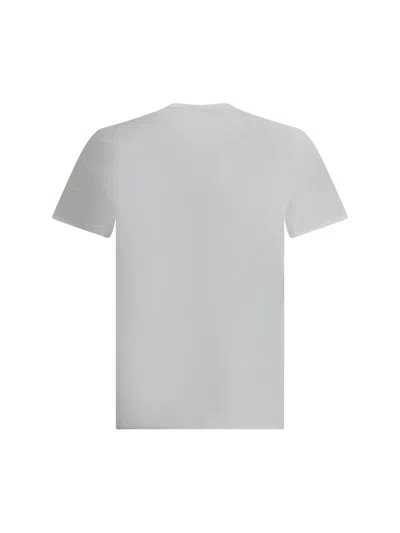 Versace White Crewneck T-shirt With Medusa Embroidery On The Front In Cotton Man