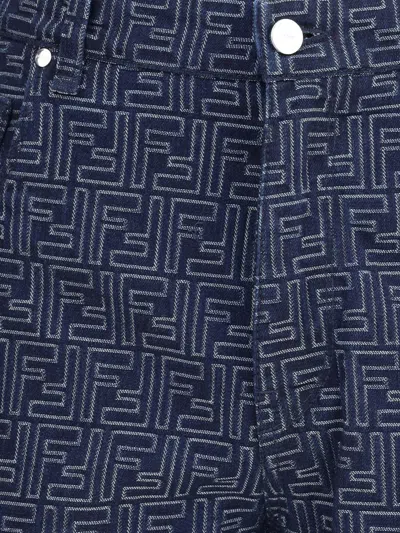Fendi Short Jeans In Blue