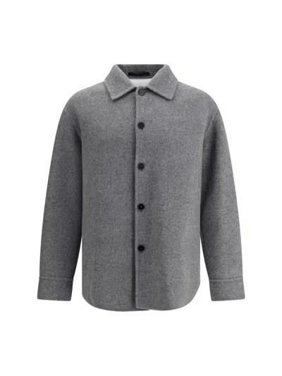 Jil Sander Men Shirt Jacket In Gray