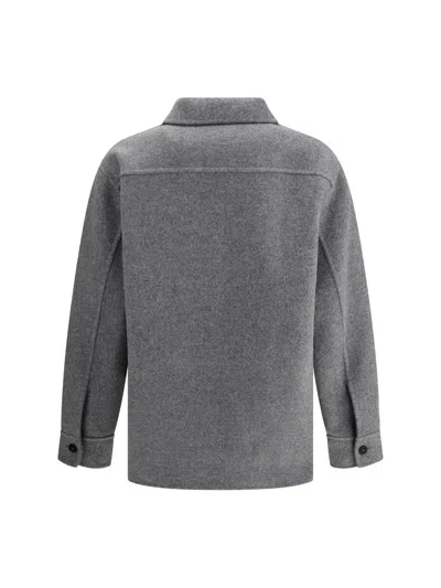 Jil Sander Men Shirt Jacket In Gray