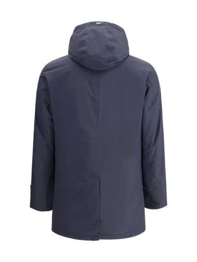 Herno Laminar Carcoat In 2 Layers Gore-tex In Blue