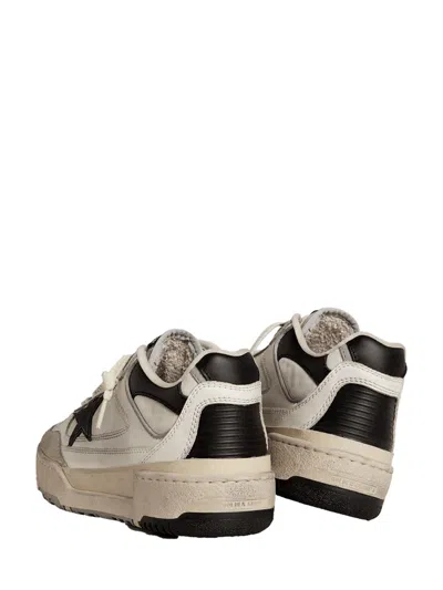 Golden Goose Forty2 Leather Sneakers With Black Star And Heel Tab Shoes