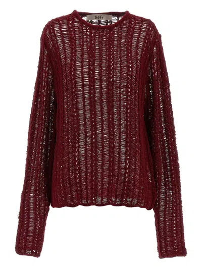 Séfr Maroon Yorgos Sweater In Red