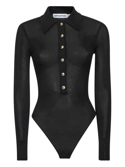 Self-portrait Viscose Knit Bodysuit