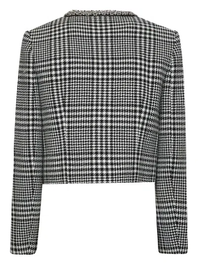 Self-portrait Wool Houndstooth Tailored Jacket Jackets Multicolor