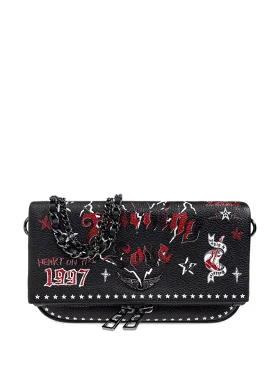 Zadig & Voltaire Punk Star Shoulder Bag In Black