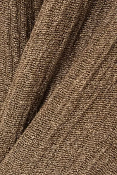 Le Kasha Draped Skirt Clothing In Brown