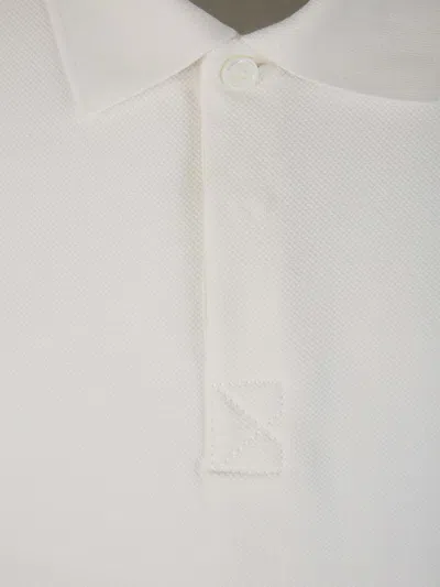Burberry Cotton Pique Polo In White