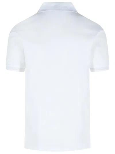 Thom Browne Rwb Trim Jersey Polo Short In White