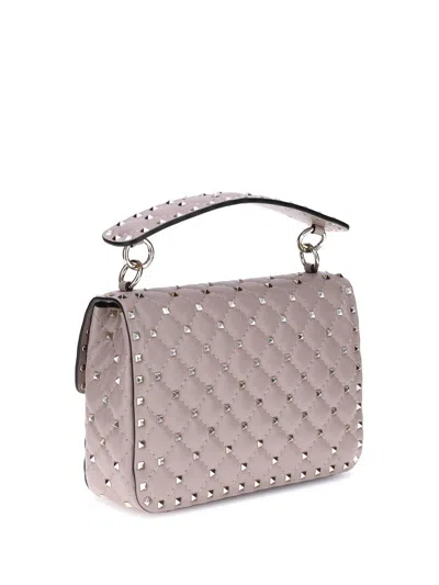 Valentino Medium Shoulder Bag Spike Rockstud In Neutral