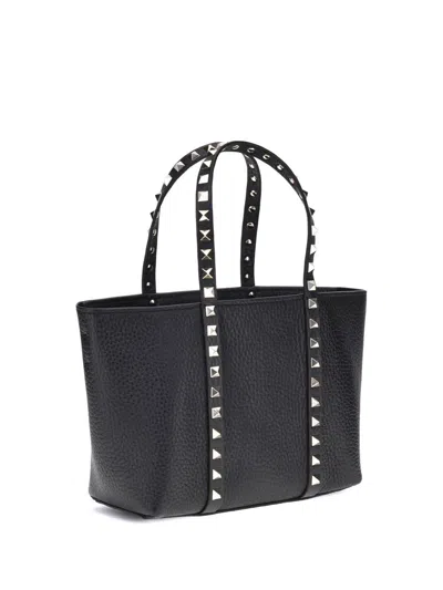 Valentino Rockstud Tote Bag In Black