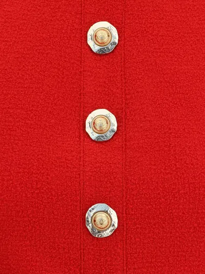 Balmain Sleeveless Vest In Red