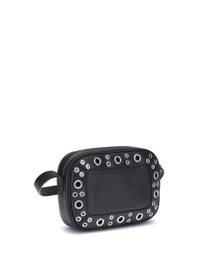 Valentino Nellcote Studded Leather Camera Crossbody Bag In Black