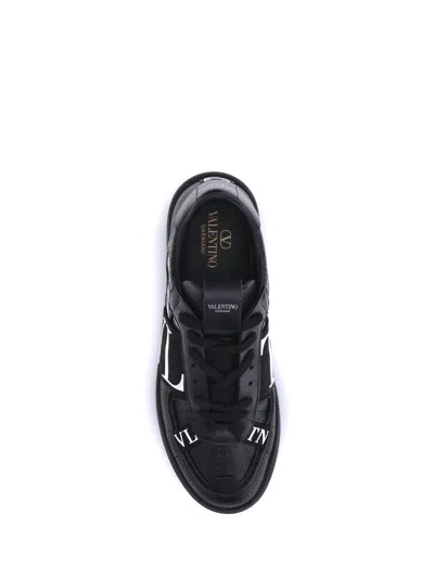 Valentino Garavani Vltn Ribbon Sneakers In Black