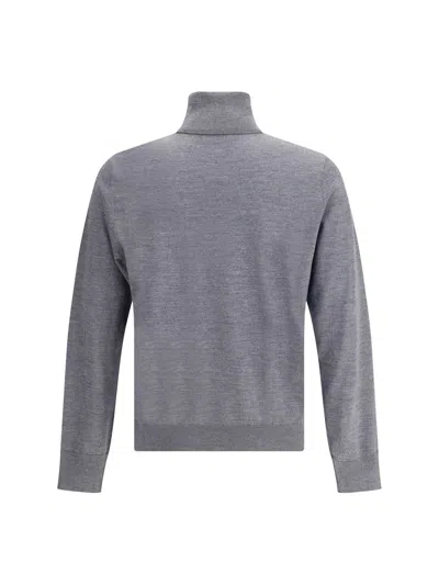 Dsquared2 Men Virgin Wool Turtleneck Sweater In Gray