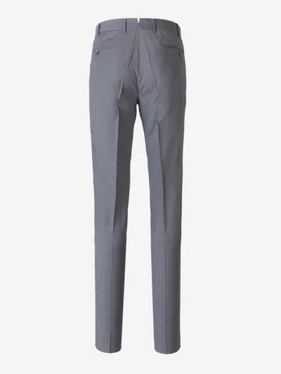 Scabal® Scabal Formal Wool Trousers In Gray