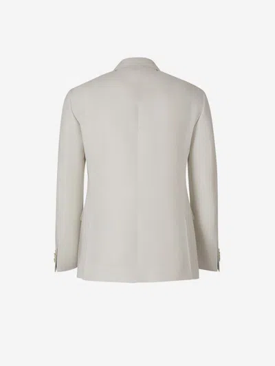 Scabal® Scabal Plain Linen Suit In Gray