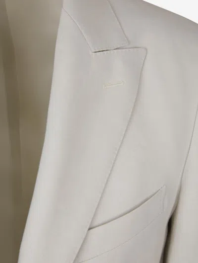 Scabal® Scabal Plain Linen Suit In Gray