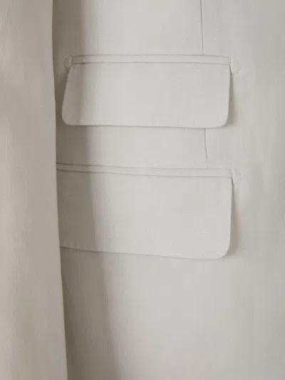 Scabal® Scabal Plain Linen Suit In Gray