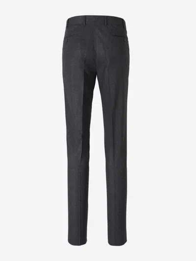 Scabal® Scabal Formal Wool Trousers In Gray