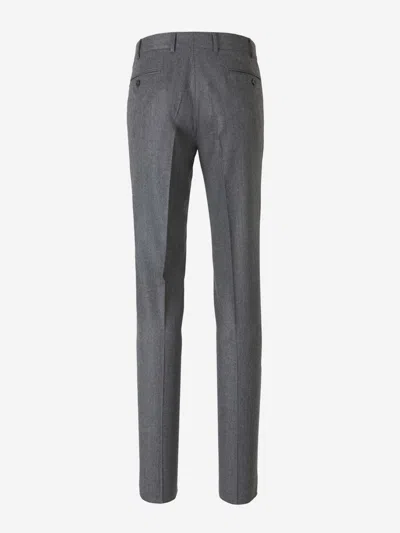Scabal® Scabal Wool Darts Trousers In Gray