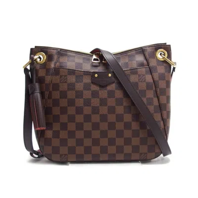 Pre-owned Louis Vuitton Damier Brown Damier Canvas Dark Brown Red Color Damier Canvas Shoulder Bag ()