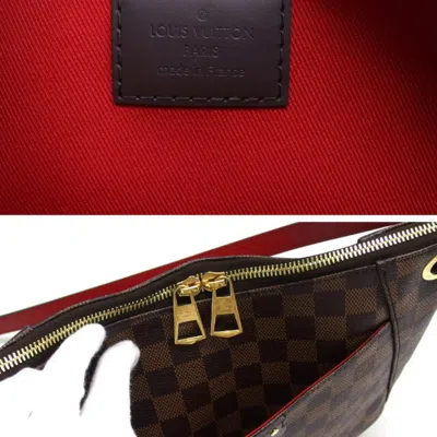 Pre-owned Louis Vuitton Damier Brown Damier Canvas Dark Brown Red Color Damier Canvas Shoulder Bag ()