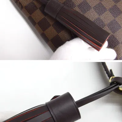 Pre-owned Louis Vuitton Damier Brown Damier Canvas Dark Brown Red Color Damier Canvas Shoulder Bag ()
