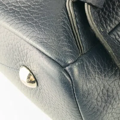 Pre-owned Louis Vuitton Dark Navy Leather Backpack ()