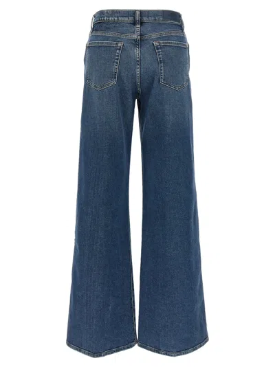 7 For All Mankind Womens Soho Dark Modern Dojo Flared-leg High-rise Denim-blend Jeans