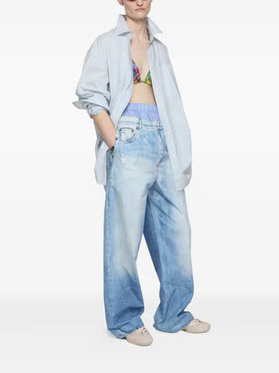 Acne Studios Denim Cotton Jeans In Blue