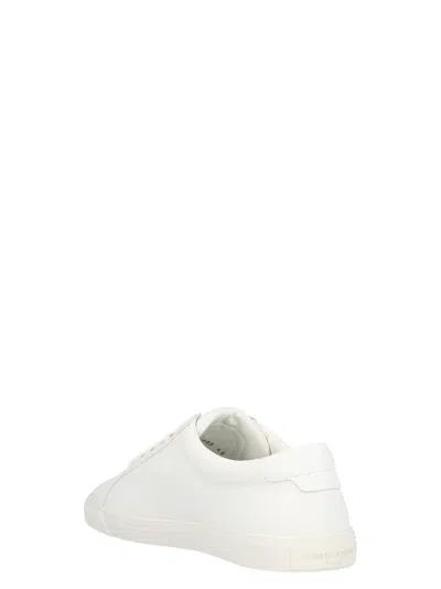 Saint Laurent Gym Low Logo-print Leather Sneakers In White