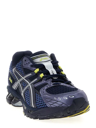 Asics Breathable Design Mesh Upper Sneakers In Blue