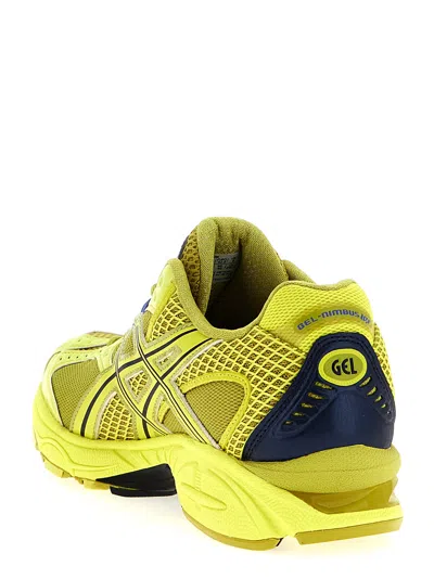 Asics Mesh Rubber Sole Sneakers With Branded Heel