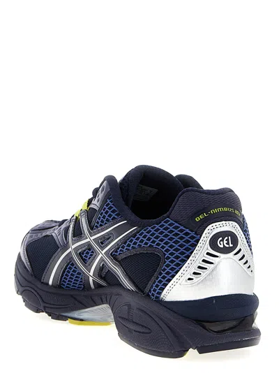 Asics Breathable Design Mesh Upper Sneakers In Blue