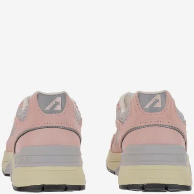 Autry Low Hyperway Wom Sneakers With Mesh Panels In Pink