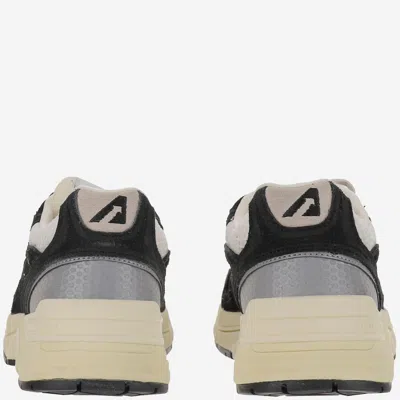 Autry Hyperway Black Low Top Sneakers With Logo Patch On Tongue And Side In Suede And Mesh Woman In Black