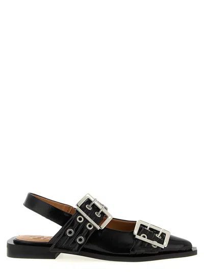 Ganni Buckle Ballerinas