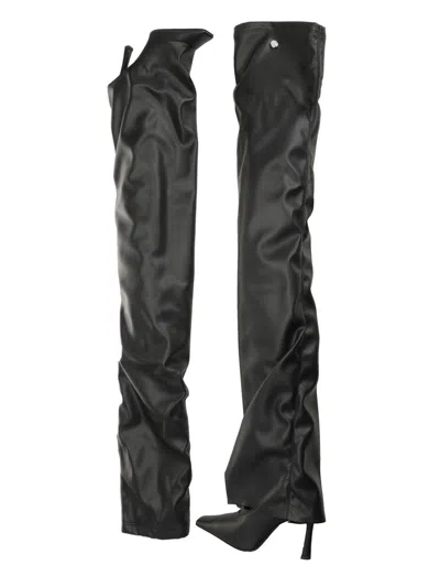 Attico Thigh High Boot Robin Otk In Black