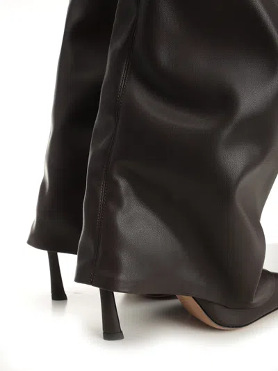 Attico Thigh High Boot Robin Otk In Brown