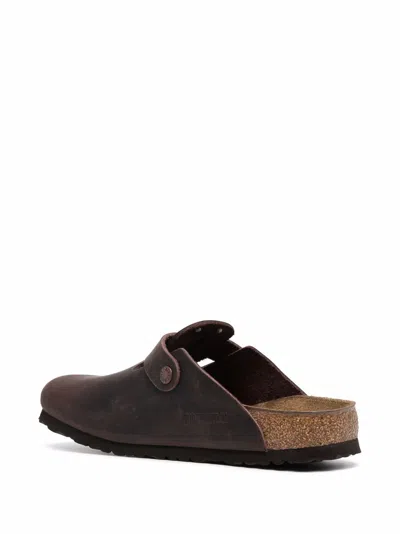 Birkenstock Buckle-fastening Slip-on Sandals In Brown