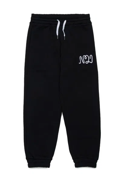 N°21 Logo-patch Track Pants In Black