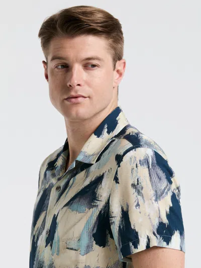 Perry Ellis Men's Ecoveroâ¢ Abstract Print Shirt In Blue