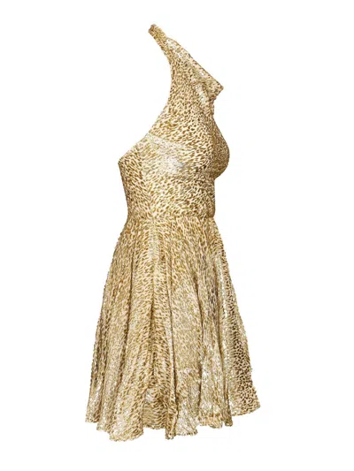 Self-portrait Coupe Gold Thread Mini Dress