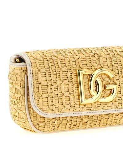 Dolce & Gabbana Crochet Shoulder Bag Shoulder Bags Beige