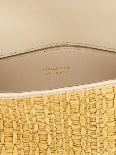 Dolce & Gabbana Crochet Shoulder Bag Shoulder Bags Beige