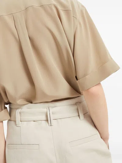 Brunello Cucinelli Linen Trousers With High Waist And Pockets