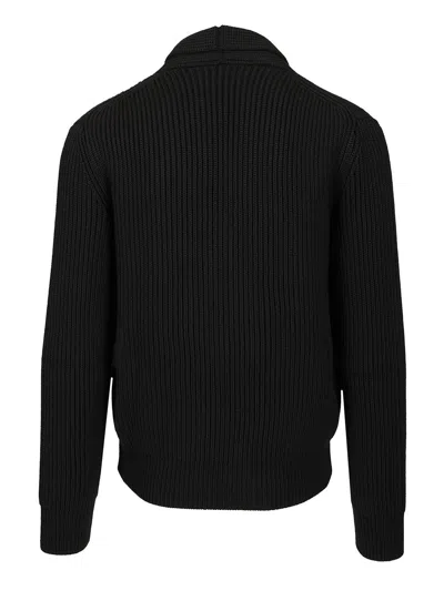 Tom Ford Shawl Collar Double-breasted Front Pockets Ribbed Texture