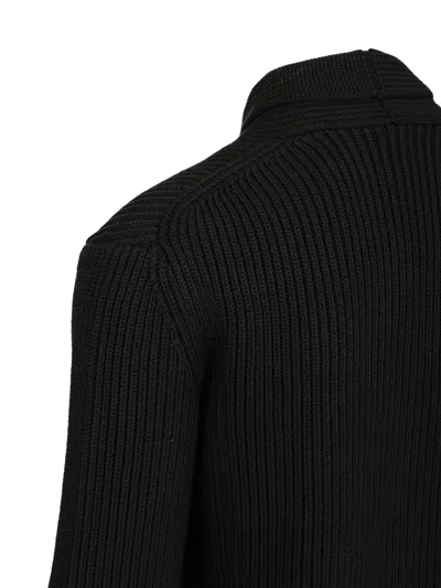 Tom Ford Shawl Collar Double-breasted Front Pockets Ribbed Texture